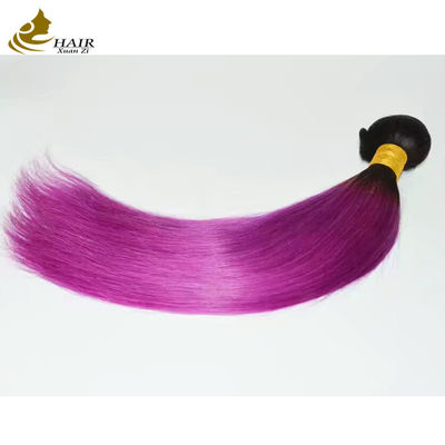 Мягкий розовый Ombre ткачество расширения волос прямые пучки