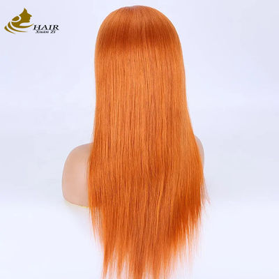 Оранжевые реалистичные человеческие волосы парики полное кружево 27 мед блондинка 180% плотность