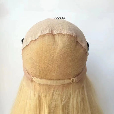 Полный передний кружевный 613 человеческие волосы парика прямой без клея блондинка