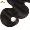 130 Плотность Человеческие волосы Шнурки Закрытие Природное черное тело Волна 4x4