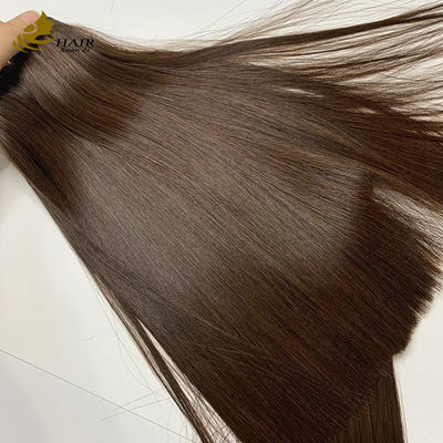 Вьетнам Супер двойной кости прямой коричневый # 4 человеческие волосы пучки