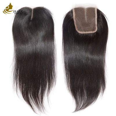 качество  Straight Hair Swiss Lace Frontal Closure 4x4 Natural Color Middle Part завод