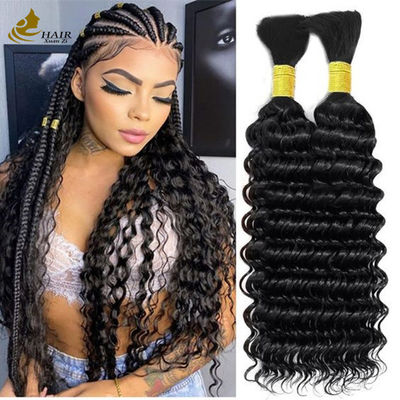 качество  8-30 Inches Human Hair Bulk Deep Wave Customizable Weight For Natural Appearance завод