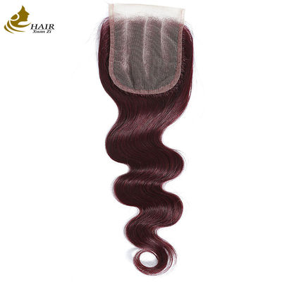 Virgin Ombre 99j Body Wave Человеческие волосы Шнурка закрывается детскими волосами