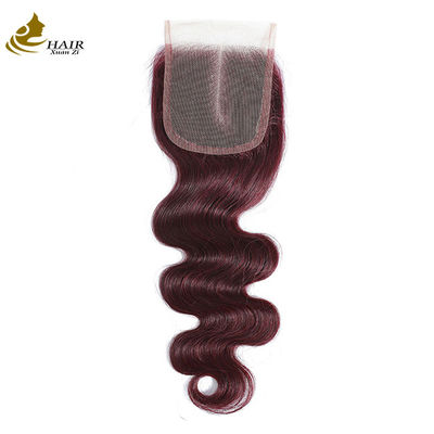 Virgin Ombre 99j Body Wave Человеческие волосы Шнурка закрывается детскими волосами