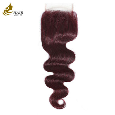 Virgin Ombre 99j Body Wave Человеческие волосы Шнурка закрывается детскими волосами