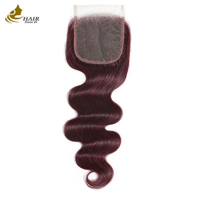 Virgin Ombre 99j Body Wave Человеческие волосы Шнурка закрывается детскими волосами