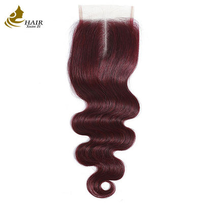 Virgin Ombre 99j Body Wave Человеческие волосы Шнурка закрывается детскими волосами