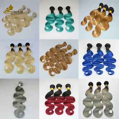 100% Человеческая кутикула Выровненная волна тела 613 Virgin Ombre Человеческие волосы