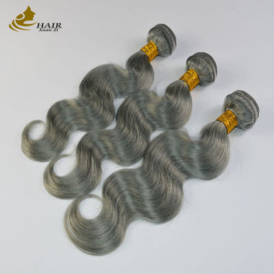 Серое Омбре Удлинения человеческих волос 26 дюймов с закрытием