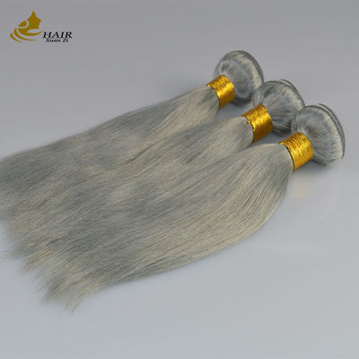 100% Virgin Ombre Human Hair Extensions Invisi Tape серый цвет