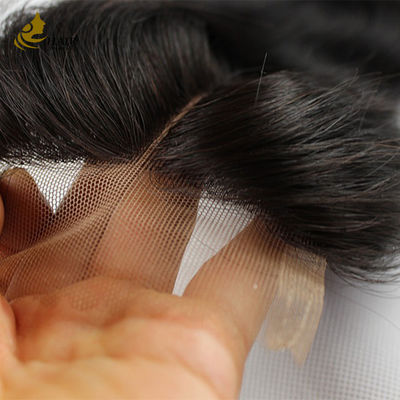 100г. девственная расширение человеческих волос Natural Black Straight With Closure