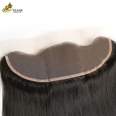 Средний коричневый 8x8 Шнурка закрытие и фронтальные для прямых человеческих волос