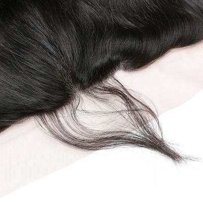 Средний коричневый 8x8 Шнурка закрытие и фронтальные для прямых человеческих волос