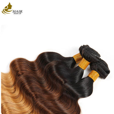 Фабричная цена Ombre Human Hair Extensions 1b/4/27 Бразильские девственные волосы Body Wave Bundles с закрытием
