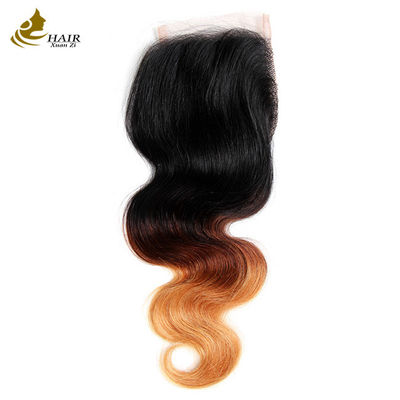 Фабричная цена Ombre Human Hair Extensions 1b/4/27 Бразильские девственные волосы Body Wave Bundles с закрытием