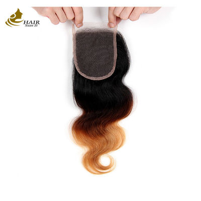 Фабричная цена Ombre Human Hair Extensions 1b/4/27 Бразильские девственные волосы Body Wave Bundles с закрытием