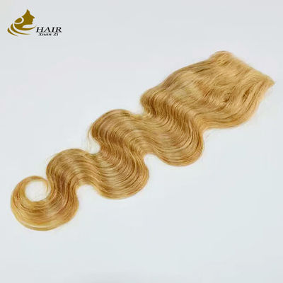Коричневые Remy Ombre расширения человеческих волос Body Wave Bundles с кружевным закрытием