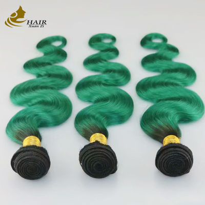 Гладкий зеленый тёмный человеческие волосы 8 дюймов-30 дюймов