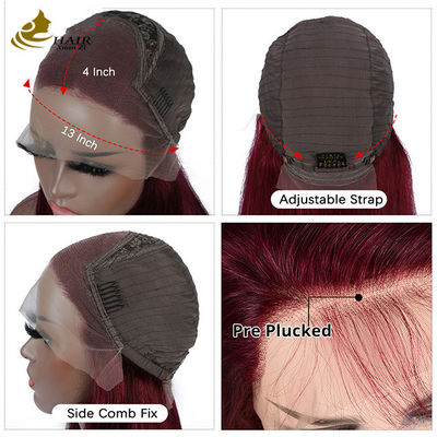 130% Плотность 99J Цвет девственный человеческий волос Передний кружевный парик прямые индивидуальные парик для человеческих волос