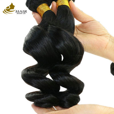 Естественный чёрный Камбоджийский девственник 16 дюймов Бразильский волосы Loose Wave OEM