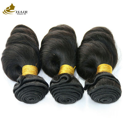 Естественный чёрный Камбоджийский девственник 16 дюймов Бразильский волосы Loose Wave OEM