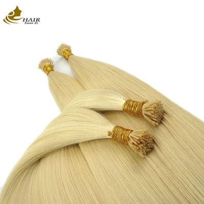 OEM кератин I-конец предварительно завязанные расширения волос 50 нитей / упаковка