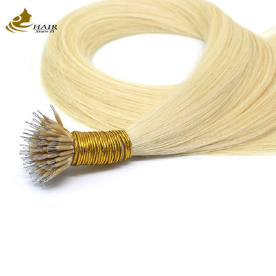 18 дюймовые Nano Ring Human Hair Extensions Кератин U Tip на заказ