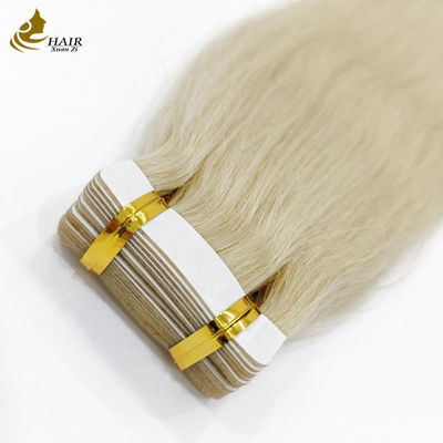 Бразильская лента Remy PU Weft Keratin Platinum в удлинителях человеческих волос