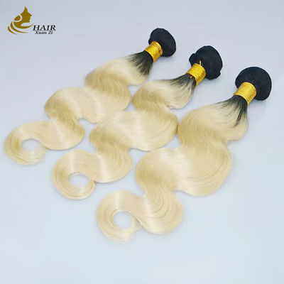 Brazilian Remy Human Hair Ombre Blonde Hair 3 Bundles 1b/613 Body Wave