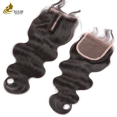 Оптовая продажа Хорошее качество бразильское девственное тело волна человеческие волосы 4 * 4 кружевное закрытие