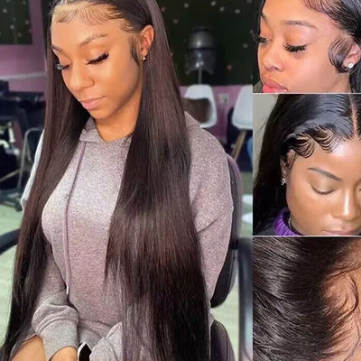 Оптовая продажа парик для человеческих волос HD 13X4 Прозрачные кружева фронтальные парик для волос