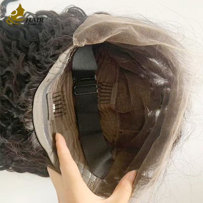 Плотность 250%, 20 дюймов, натуральный черный цвет, волнистые волосы, HD 13*6, бесклеевой парик с полной кружевной основой и естественной линией роста волос