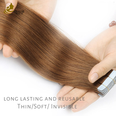 #30 Цветные прямые волосы Virgin Hair на лентах для наращивания из натуральных волос для женщин