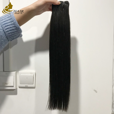 Высококачественный девственный человеческий волос Natural Black Straight Hair Weft