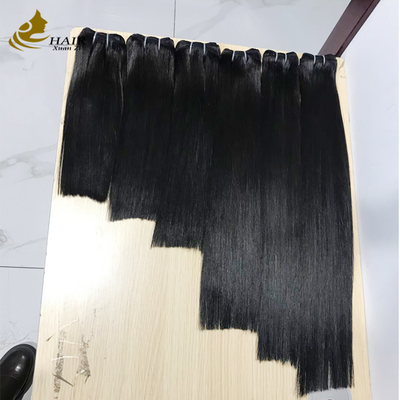 Высококачественный девственный человеческий волос Natural Black Straight Hair Weft