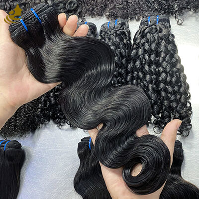 Factory Wholesale 100% Unprocessed Body Wave Natural Black Virgin Human Hair Bundles